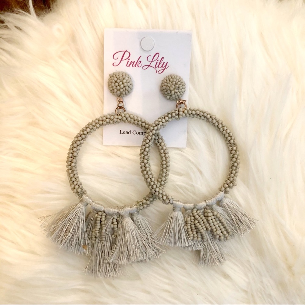 Pink Lily Earrings